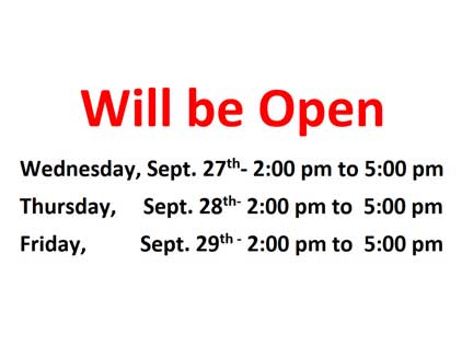 Leask Hardware Hours Sept 27th, 28th, 29th, 2023