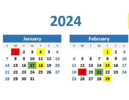 2024 Collection Calendar