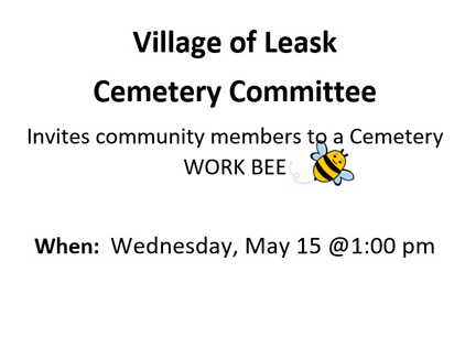 Cemetery Work Bee