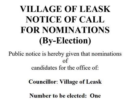 Call for Nomination – Councillor